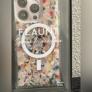 SQUARE® Rainbow Confetti Tortoise Shell iPhone 16 Pro Case – MagSafe – Brand New